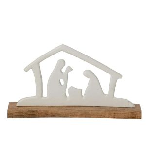 NATIVITY ON BASE ALUMINIUM WHITE/NATURAL