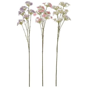 TRACHELIUM POLYESTER LIGHT BLUE/LIGHT PINK ASSORTMENT OF 3