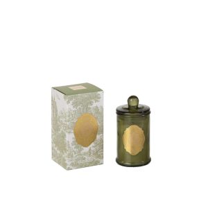 SCENTED CANDLE ECLAT ROYAL WAX DARK GREEN/GOLD SMALL