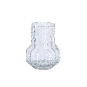 VASE IRREGULAR GLASS TRANSPARENT