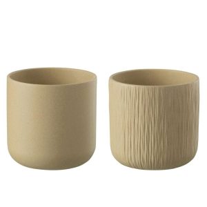 FLOWERPOT GEN CERAMIC BEIGE XXL ASSORTMENT OF 2