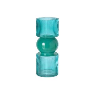 VASE GLASS TURQUOISE LARGE