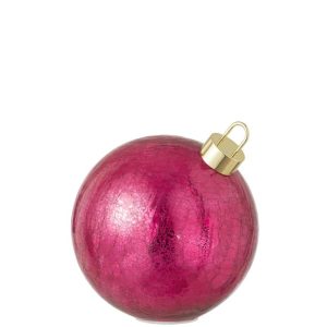 BALL LED GLASS DARK PINK LARGE