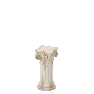 PEDESTAL OUTDOOR ROMAN MAGNESIUM ECRU/BEIGE SMALL