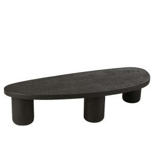 COFFEE TABLE OVAL MDF BLACK