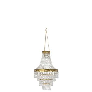 LAMP SHADE CHANDELIER ACRYLIC TRANSPARENT/GOLD SMALL