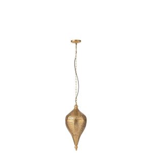HANGING LAMP DROP METAL GOLD SMALL