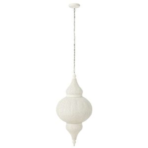 HANGING LAMP BORE METAL WHITE LARGE