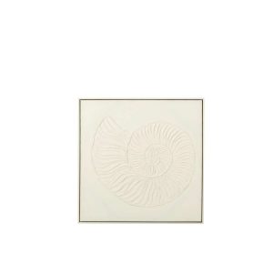 PAINTING SHELL ACRYLIC/CANVAS WHITE