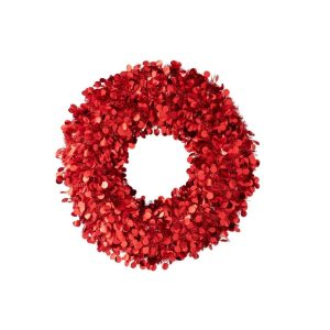 WREATH SPARKLING POLYSTYRENE RED LARGE