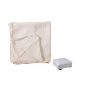 COVER FOR POUF MONACO LINEN MARSHMALLOW WHITE