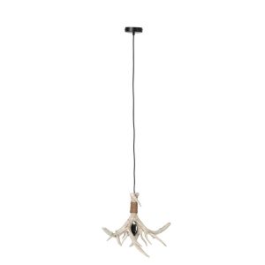 CEILING LAMP ANTLERS POLYRESIN LIGHT BEIGE SMALL