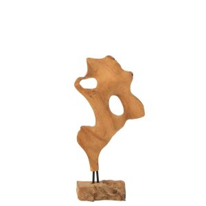 ABSTRACT DECORATION KAYA TEAK WOOD NATURAL