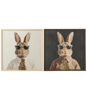 PAINTING RABBIT MDF MULTI ASSORTMENT OF 2