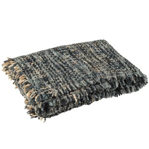 PLAID TWEED POLYESTER BLUE/WHITE