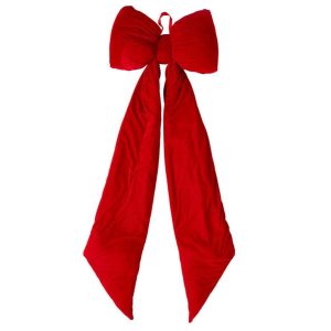 HANGER BOW VELVET CHRISTMAS RED EXTRA LARGE