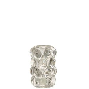 TEALIGHT HOLDER BOLLIE GLASS TRANSPARENT