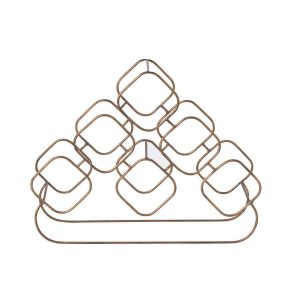 WINE RACK IRON BRONZE
