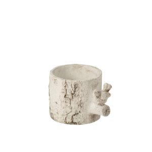 FLOWERPOT BIRD CEMENT OFF-WHITE SMALL