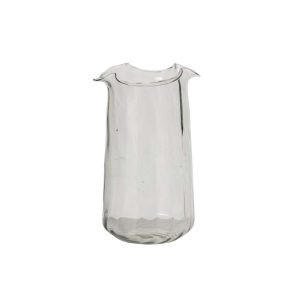 VASE WAVY CYLINDER GLASS TRANSPARENT LARGE