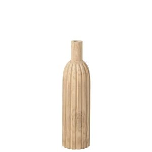 VASE BOTTLE PAULOWNIA WOOD NATURAL