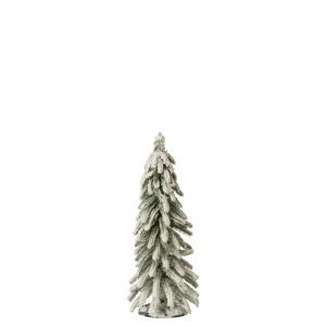 CHRISTMAS TREE WITH SNOW PET DARK GREEN/WHITE SMALL