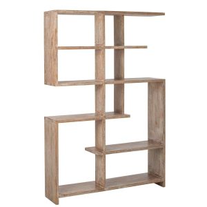 BOOKCASE MANGO WOOD OFF-WHITE LARGE
