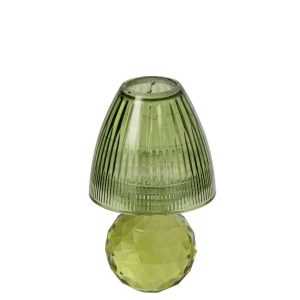 TEALIGHT HOLDER CRYSTAL GREEN