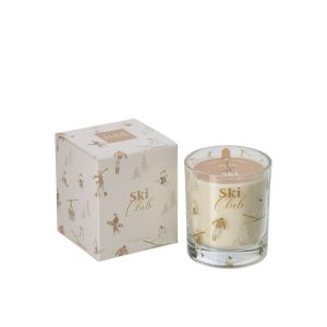 SCENTED CANDLE SKI CLUB WAX WHITE/BEIGE SMALL