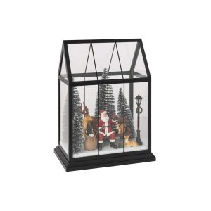 SANTA CLAUS LED + ANIMALS GLASS/SYNTHETIC MULTI MEDIUM