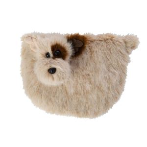 HOT WATER BOTTLE PUPPY POLYESTER BEIGE/BROWN
