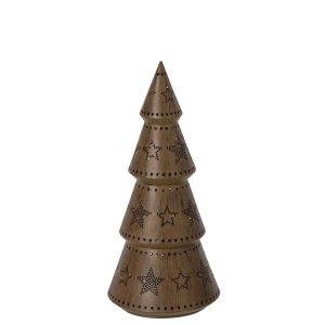 TREE LED WITH STARS IRON BROWN LARGE