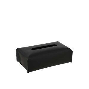 TISSUE BOX PU BLACK