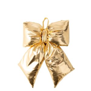 HANGER BOW SHINY FABRIC GOLD LARGE