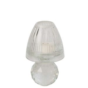 TEALIGHT HOLDER CRYSTAL TRANSPARENT
