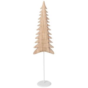 TREE ON BASE PAULOWNIA WOOD WHITE/NATURAL LARGE