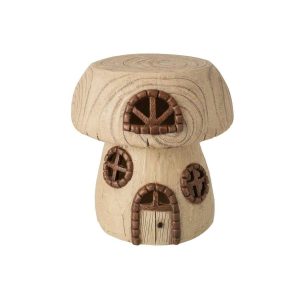 SIDE TABLE MUSHROOM + HOUSE MAGNESIUM NATURAL/BROWN