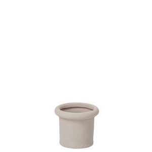 FLOWERPOT STONEWARE WHITE SMALL