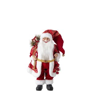 SANTA CLAUS SYNTHETIC CHRISTMAS RED MEDIUM
