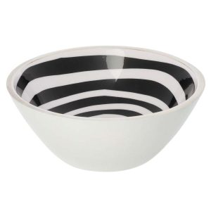BOWL MANGO WOOD BLACK/WHITE LARGE