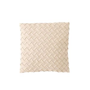 CUSHION WOVEN POLYESTER BEIGE