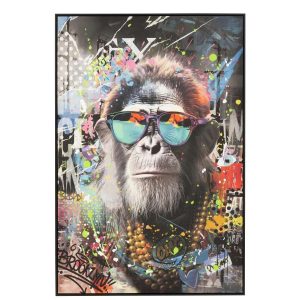 PAINTING MONKEY ACRYLIC MULTICOLORED