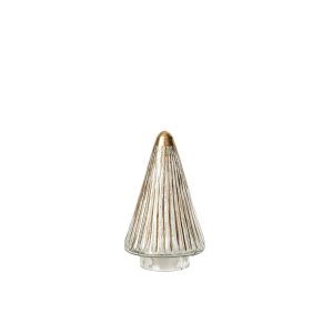 CHRISTMAS TREE GLASS GOLD/TRANSPARENT SMALL