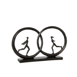 COUPLE IN RING POLYRESIN BLACK