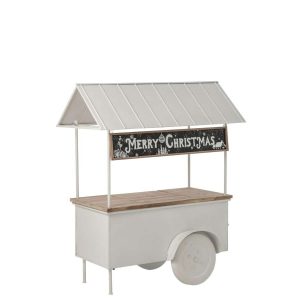 BUFFET KIOSK METAL WHITE