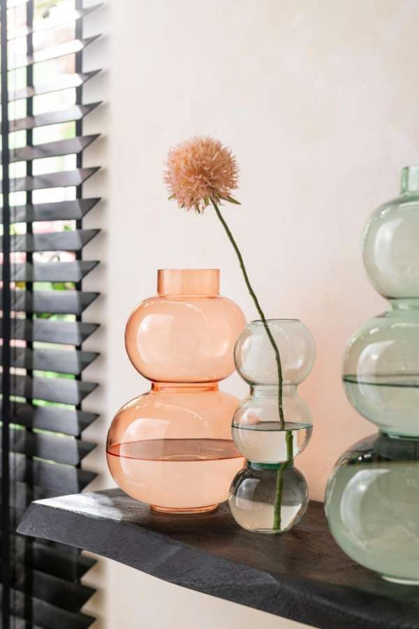 Vase i glass - orange 28 cm