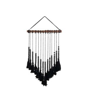 HANGER POMPON COTTON BLACK