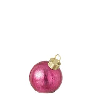 BALL LED GLASS DARK PINK SMALL
