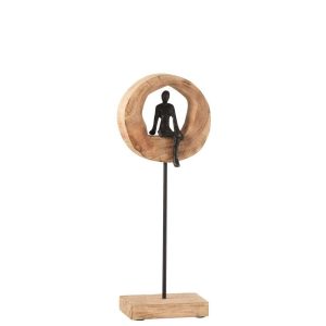 FIGURE THINK RING HIGH MANGO WOOD/ALUMINIUM BLACK