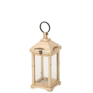 LANTERN CHAMONIX FIR WOOD NATURAL SMALL